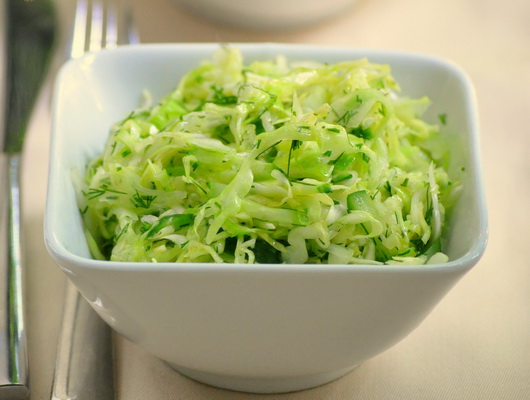 Салат капуста и огурец калории