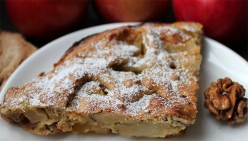 рецепт овсяного пирога с яблоками