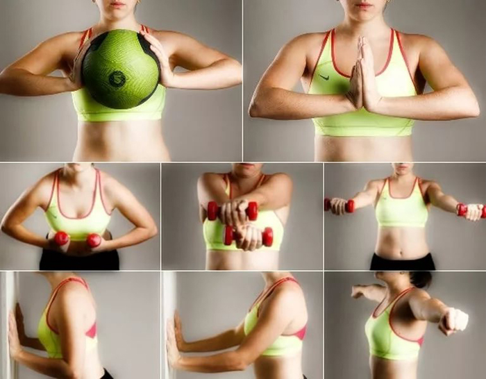 как правильно развить грудные мышцы упражнения